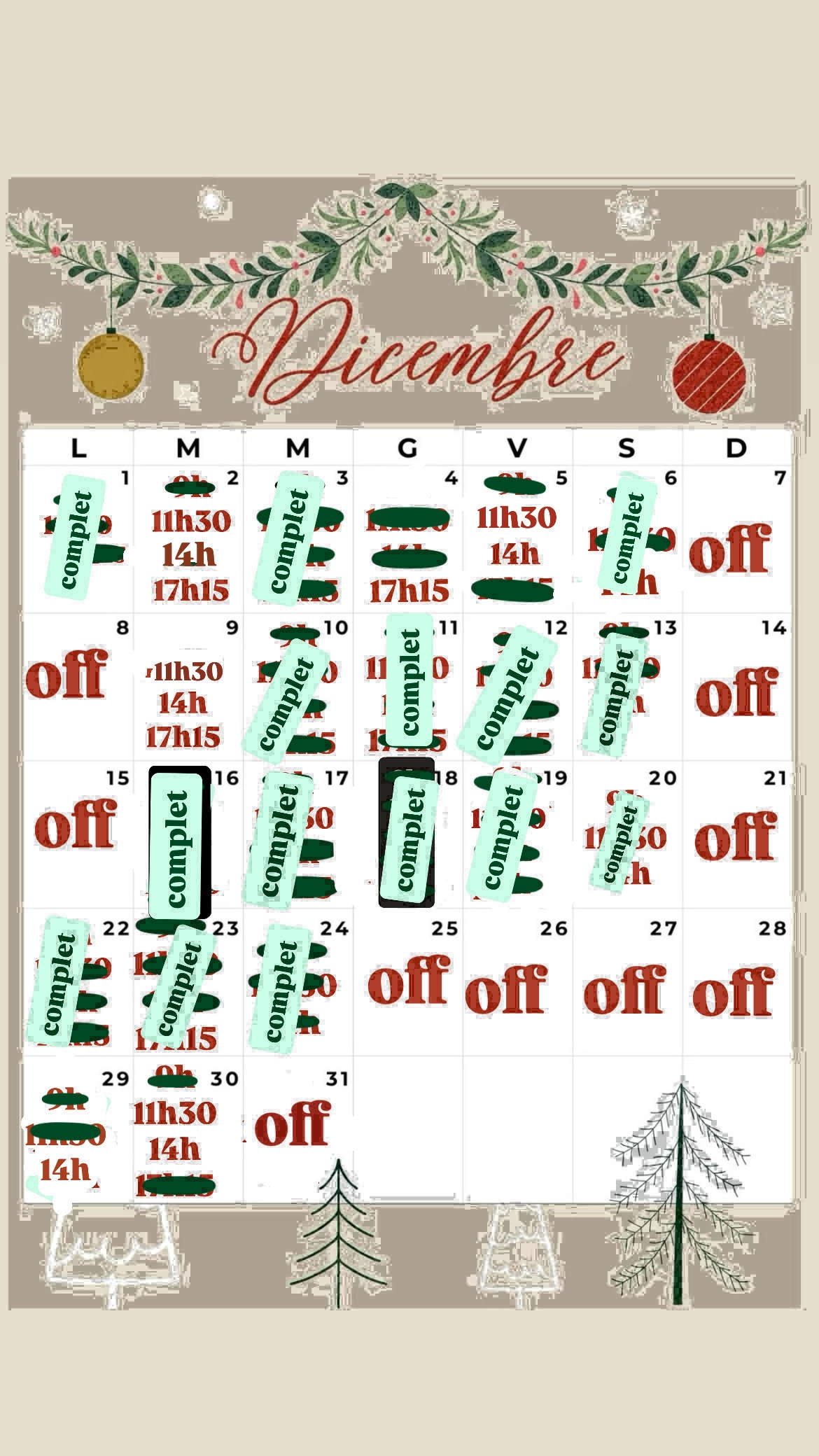 Planning disponibilités April Nail's - Prothésiste ongulaire Auxonne